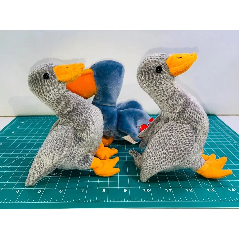 Ty Scoop the Pelican & 2 Honks Bird Plush Stuffed Animal Beanie Babies Lot of 3